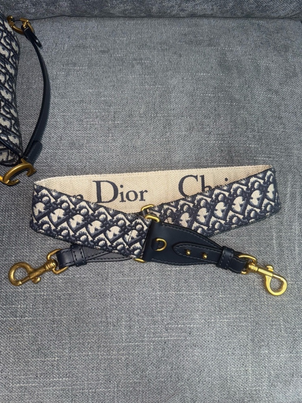 DIOR saddle bag with strap oblique mini - Picture 9 of 10